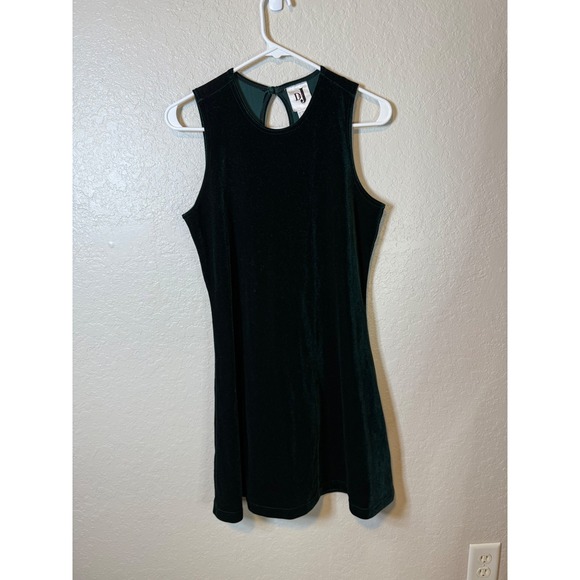 Velvet Mini Dress Emerald Green Sleeveless Party Cocktail Dress - Picture 1 of 4